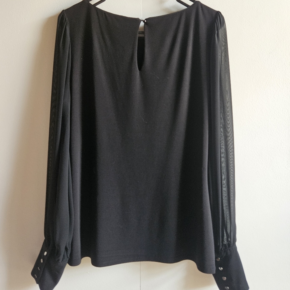 WHBM Chiffon-Sleeve Boatneck Top in Women's M - Picture 13 of 16